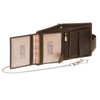 Mens and Ladies Wallet with chrome chain Biker wallet vertical