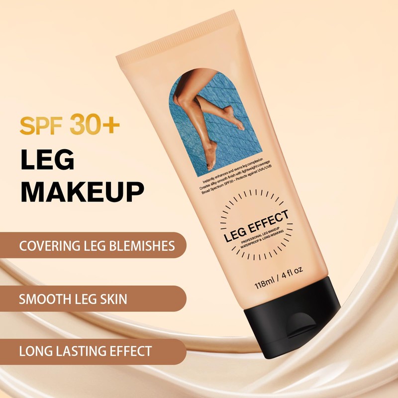 Legs Makeup Waterproof with Brush - Medium Body Concealer, Tattoo
