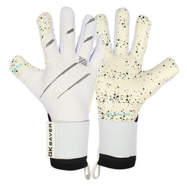 GK Saver Goalkeeper Gloves | Magnet Series | Anti-Slip Grip Palms | High-Performance Goalie Gloves for Intense Soccer Action (Magnet White, 6)
