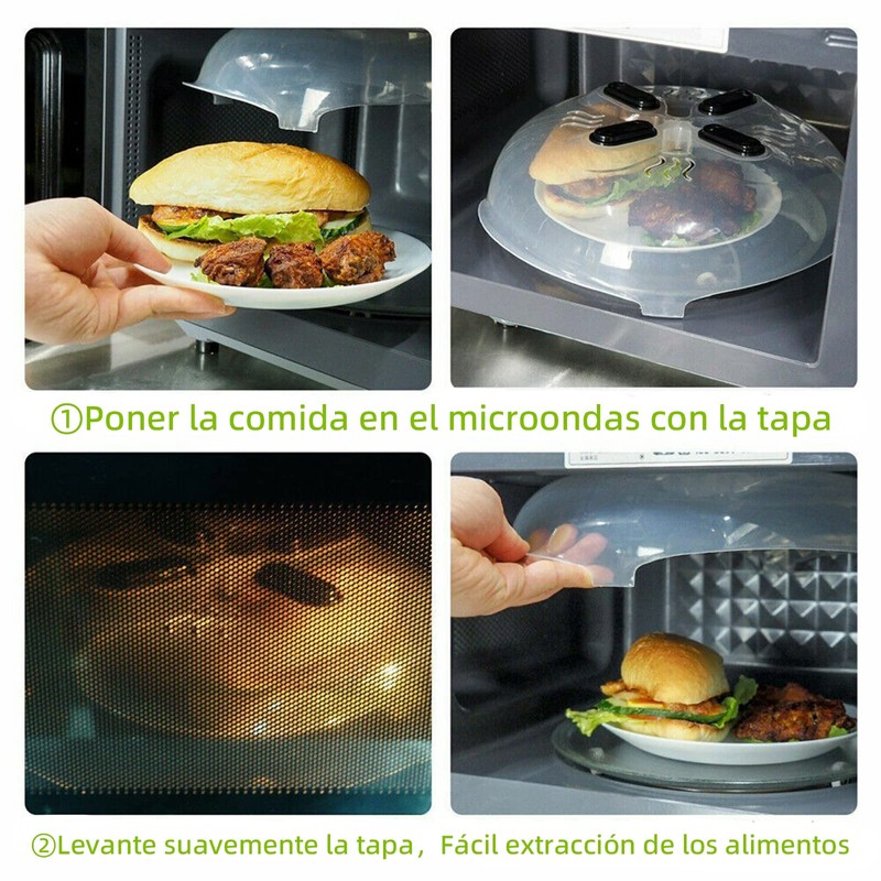 PEIONO Tapa para Microondas, Protector Magnético para Salpicaduras de Microondas