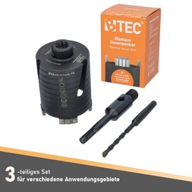 Diamond Socket Drill Bit for Masonry with SDS-Plus Socket - Usable Length 80 mm