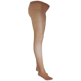 NuVein Sheer Maternity Compression Pantyhose, 15-20 mmHg Support, Lightweight Denier Nylons, Beige, Tall
