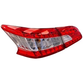 HEADLIGHTSDEPOT Inner Outer Left Set Tail Lamps Compatible With 13-16 Nissan Sentra CAPA Certified Left Driver LED Tail Lamp