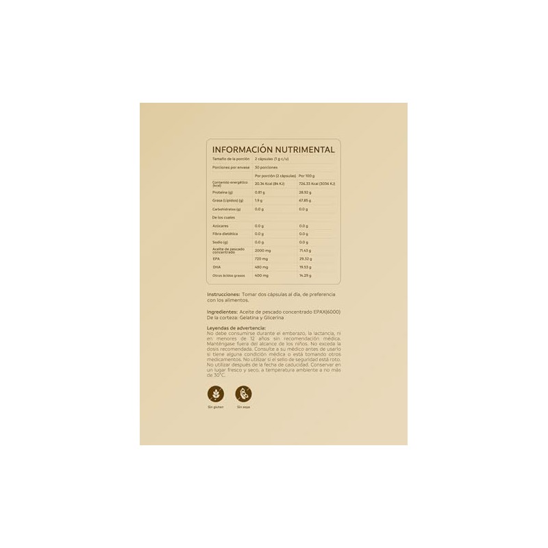 Nutriadn Omega Support Suplemento Aceite Pescado 2000 Cápsulas 1000 Epa
