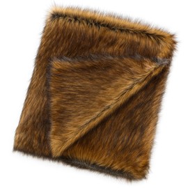 Abbylike Shaggy Artificial Fur Fabric Faux Animal Pelt 65" Wide Fabric Full Plush, Warm Soft Coat Costume DIY Scarfs Rugs Accessories Fashion