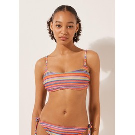CALZEDONIA Woman's Tank-Style Swimsuit Top Colorful Stripes in Multicolor, Size M