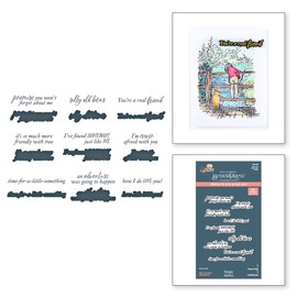 Silly Old Bear Sentiments Press Plate & Die Set from The Say Cheese Classic Pooh Collection in Collaboration with Simple Stories