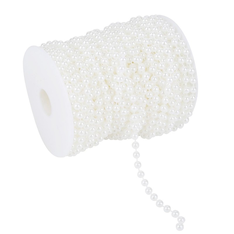 82ft/Roll Faux Pearls Bead Roll Artificial Pearl Beads Chain Crafts