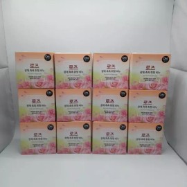 On The Body 온더바디 플라워 로즈 휘핑 비누 90g x 12개 On The Body Flower Rose Whipping Soap 90g x 12 [Flower Rose Whipping Soap 90g x 12 pieces]