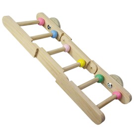 Folding Bird Ladder, Wooden Bird Perch Stand, Climbing Toy for Cage, Multi-Purpose Bird Stand for Parrots, Cockatiels, Budgies