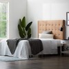 LUCID Upholstered Rectangle Square Tufting headboard, Queen, Beige