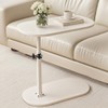 C Shaped End Table, Side Table for Sofa, End Table