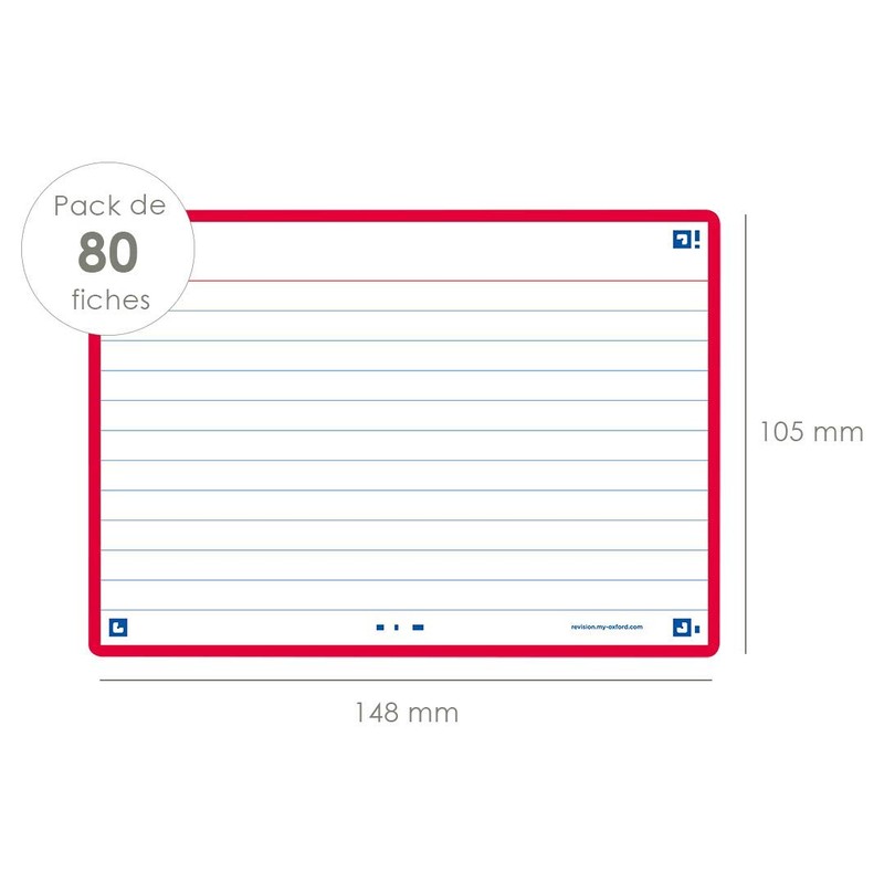 Oxford Flash 2.0 Index Cards A6, Flashcards, 105 x 148
