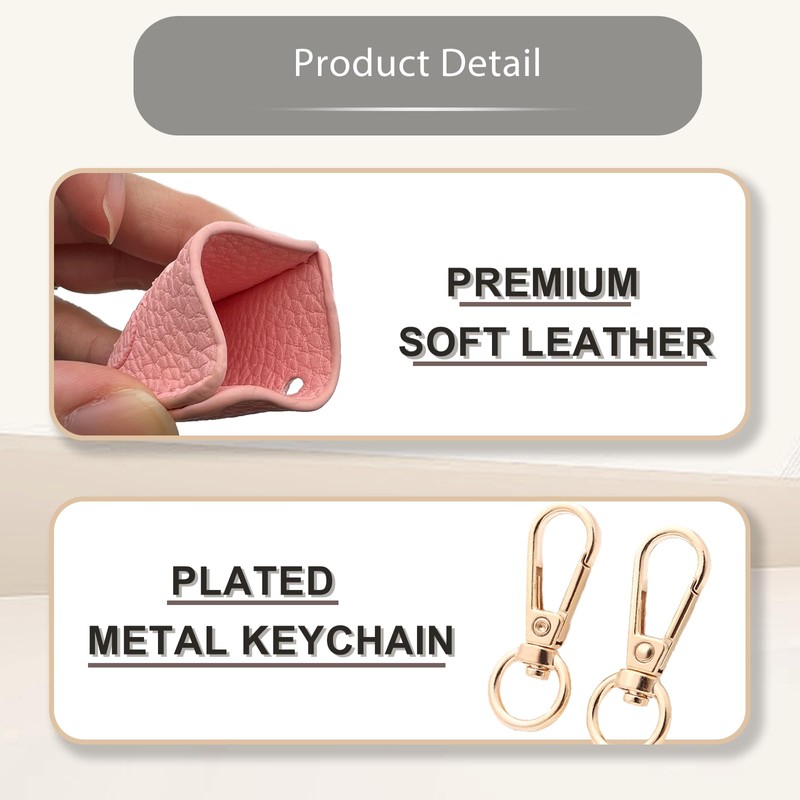 KARENSKEYS Leather Key Sleeve, 2PCS Stylish Key Cover, Broken Car