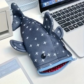 Cute Shark Pencil Bag Large Capacity Multifunctional High-lo
