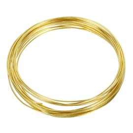 sourcing map 15 Gauge Copper Wires for Jewelry Making, 1 Roll 5m Craft Tarnish Resistant Beading Wires for Jewelry Making Supplies DIY (K-Gold)