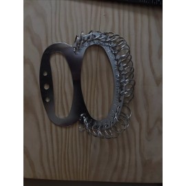 Unbranded Oval Portable 28 Pcs Metal Rings Separable Key Chains Board for Apartment