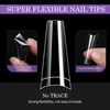 Tips for Gel Nails with Glue, Venares 500 Pieces Coffin