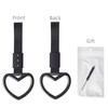 EIOUMAX JDM Heart Shaped Car Handle Straps,Rear Bumper Warning Rings