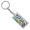 GRAPHICS & MORE Colorful Fun Summer Beach Pattern Rectangle Keychain