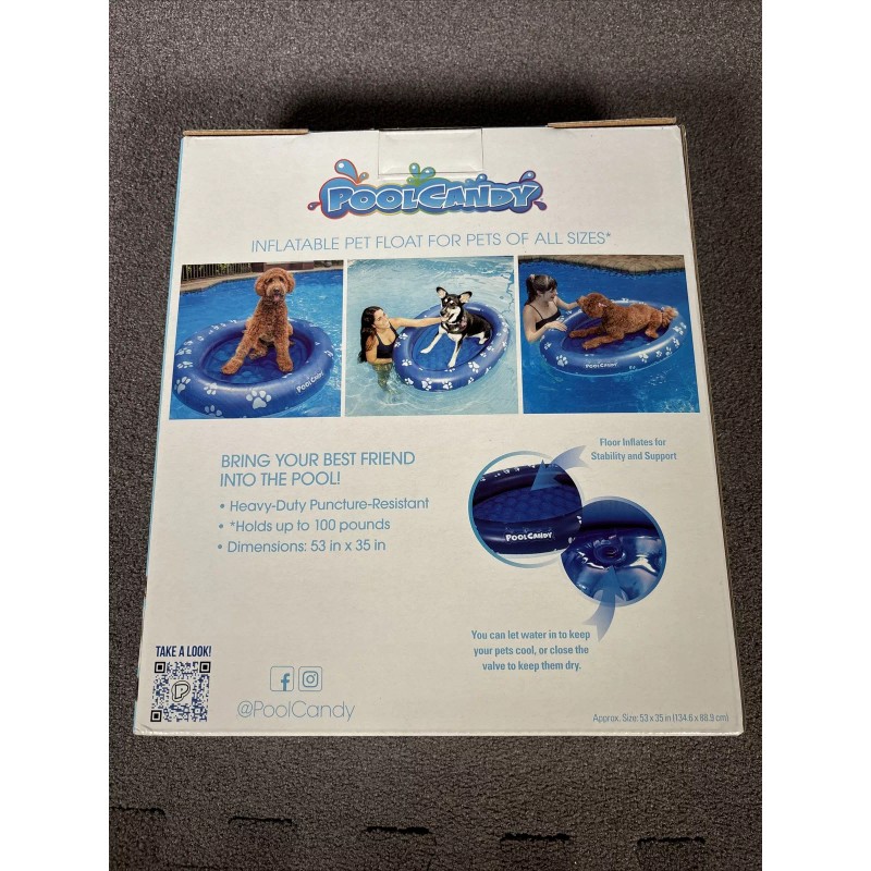 PoolCandy Pool Candy Inflatable Dog Pet Pool Float and Lounger