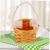 Levemolo Handwoven Flower Basket with Handle Small Woven Gift Basket