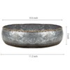 MyGift Macetero Redondo de Metal galvanizado en Color Plateado Mide