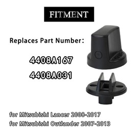 AUPARTIK Keyless Ignition Start Switch Knob Cap & Insert for Mitsubishi Lancer 2008-2017 Outlander 2007-2013 Push to Start Ignition Kit 4408A167 4408A031