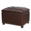 Joveco Leather Storage Ottoman Bench Rectangle 24 Inch Foot Rest