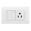 CL Apagador Con Contacto Interruptor Reforzado Placa White