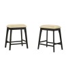 Carolina Classics Mirabelle 25" Wood Counter Stool in Cream (Set