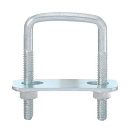 sourcing map Square U-Bolts, 8 Sets 35mm Inner Width 60mm Length M6 Zinc-Plated Carbon Steel U Clamp Bolt with Nuts and Plates, for Boat Trailer