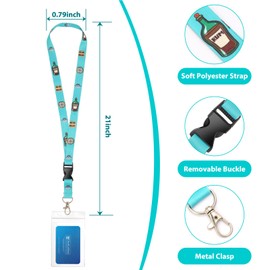 Qsszk - Cordones de crucero, paquete de 4 cuerdas de crucero impermeables con soporte para carrete, hebilla desmontable para cruceros, tarjetas de llaves, artículos esenciales para cruceros
