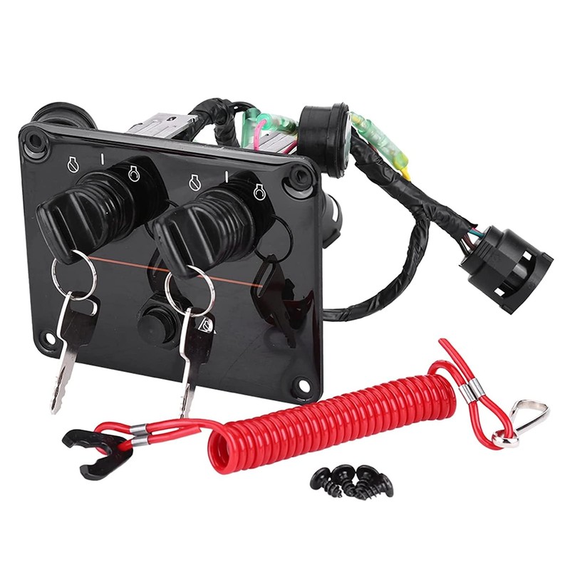 Dual Twin Engine Key Switch Panel Compatible with Yamaha Outboard