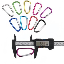 Multicolor Locking Key Chain Clips for Camping Traveling Hiking Keychains Keyring Outdoor Carabiner D Ring Clip Hook Durable Keychain Camping Accessories for Outdoor Fishing Hiking (10 PCS)