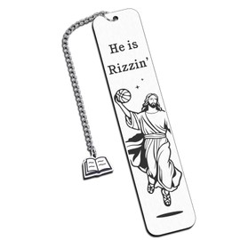 Christian Gifts for Men Boyfriend He is Rizzin Jesus Basketball Funny Easter Bookmark for Friends Book Lover Teen Boys Gifts Christmas Stocking Stuffers Easter Basket Gifts for Teens