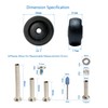 Luggage Suitcase Wheels Replacement Kit, 4 Pieces 1.5 inch/38mm TPE