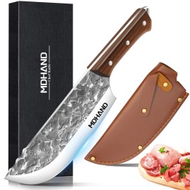 MDHAND Nakiri Knife 7 inch Vegetable Cleaver Knife Asian Chef Knife High Carbon Steel