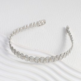 appuivbt Metal Headbands Skinny Base Headband Wire Hair Bands Blank Base Wedding Headband Bride Crown Tiaras Frame Crafts