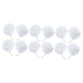 Beavorty Sets Tinsel Headband Festive Headband Small Pompom Hair Hoop for Cosplay Elastic Hair Band Shiny Tinsel Foil Design Youthful Party Accessory Pcs