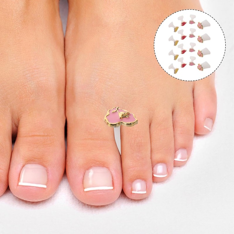 16 Piezas Separadores de Dedos de Silicona para Pedicura, Lavables