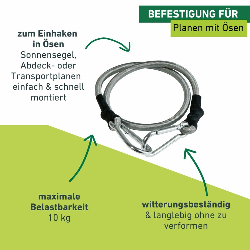 Windhager Spring Hook Expander Rope Safety Elastic Rope Tarpaulin Rope