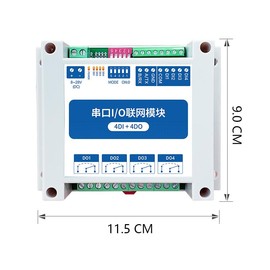 EBYTE ModBus RTU Serial IO Module RS485 Interface 4DI + 4DO 4 Digital Outputs MA01-AXCX4040 Rail Installation 8~28V DC