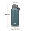 Konokyo Insulated Water Bottle with Straw Lid,32 oz Stainless Steel