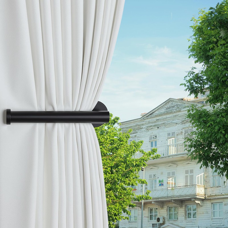 2Pcs Curtain Holdbacks, Screw-in Curtain Tiebacks Curtain Tie Backs Curtain