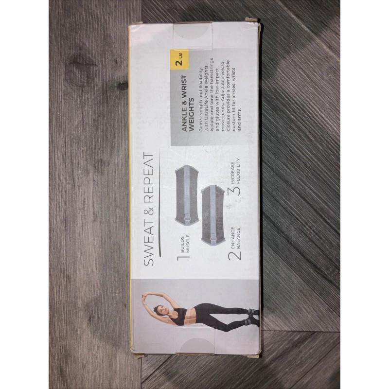 UltraLife Adjustable Exercise Ankle & Wrist Weights, 2lbs (1lb Each)
