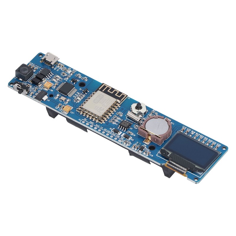ESP8266 Clock Module Development Board with 0.96in OLED Display 18650