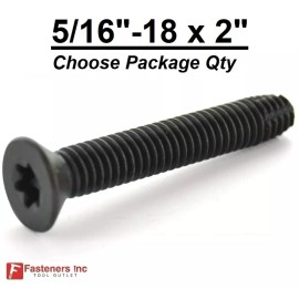 Fasteners Inc. 5/16"-18 x 2" Self Tapping Flooring Floorboard Screw Torx Star "Type F" T30 - 25