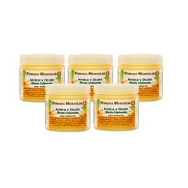Pomada Muscular ÁRNICA y OCOTE Efecto Calmante 140grs. Línea Auxilio y Descanso del Cuerpo (5 piezas)
