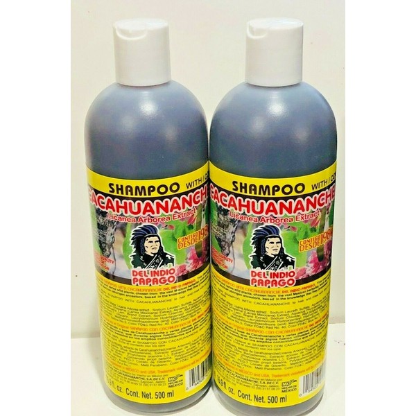CACAHUANANCHE DEL INDIO PAPAGO SHAMPOO (PACK OF 2) 16.9 FL OZ ALL HAIR TYPES